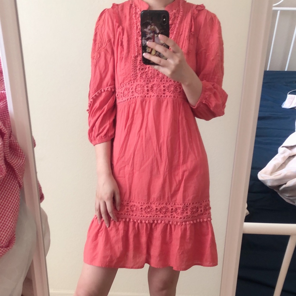 Anthropologie orange dress